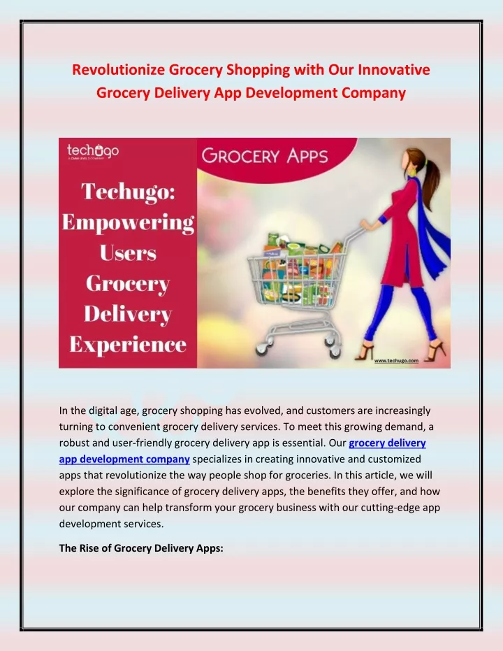 revolutionize grocery shopping with