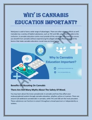 Why Is Cannabis Education Important ARTICLE