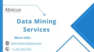 USA’s Leading Data Mining Services Provider - Abacus Data Systems