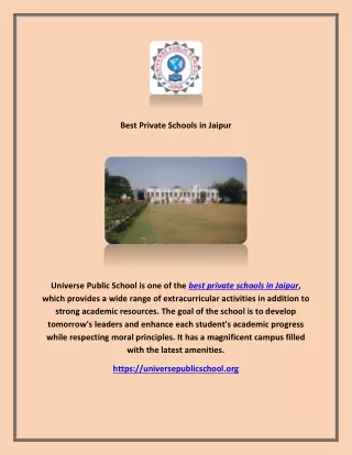 Best Private Schools in Jaipur
