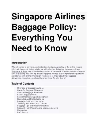 Singapore Airlines Baggage Policy_ 1