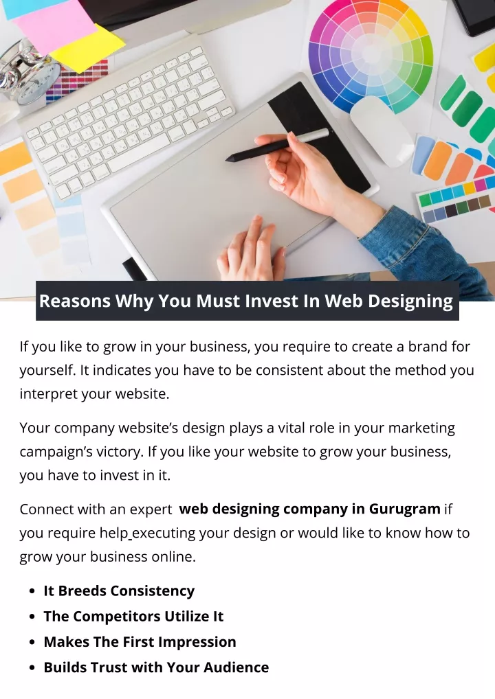 reasons why you must invest in web designing