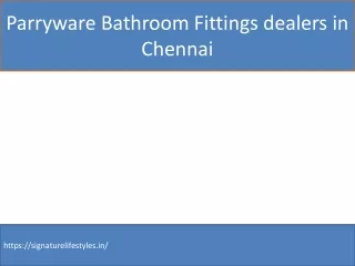 Parryware Bathroom Fittings dealers in Chennai