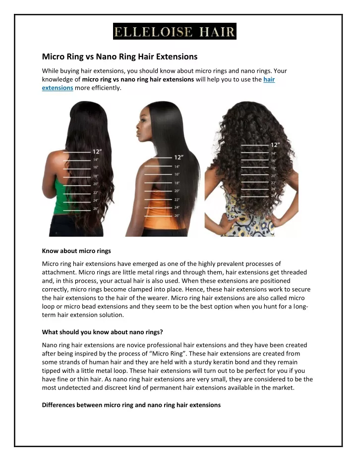 micro ring vs nano ring hair extensions