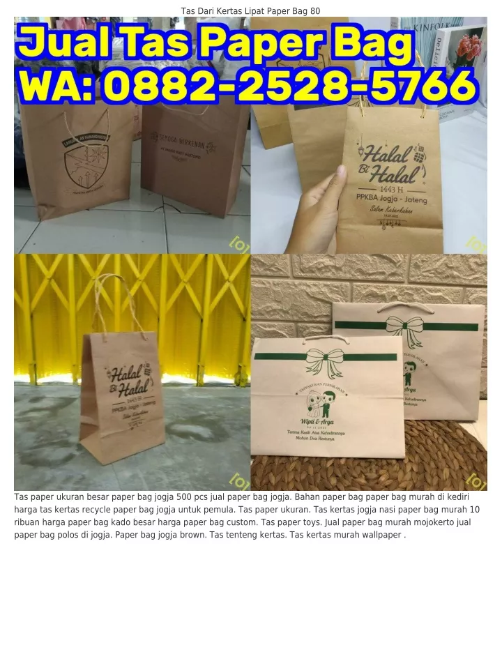 tas dari kertas lipat paper bag 80