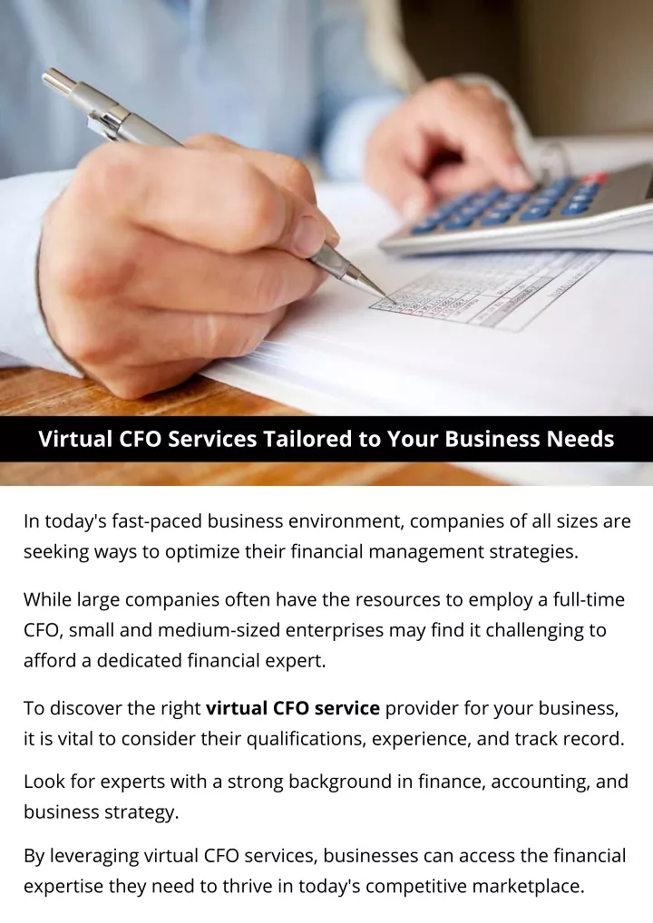 virtual cfo services tailored to your business