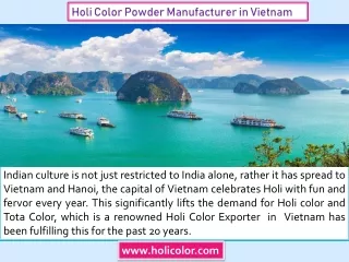 Holi Color Powder Manufacturer in Vietnam