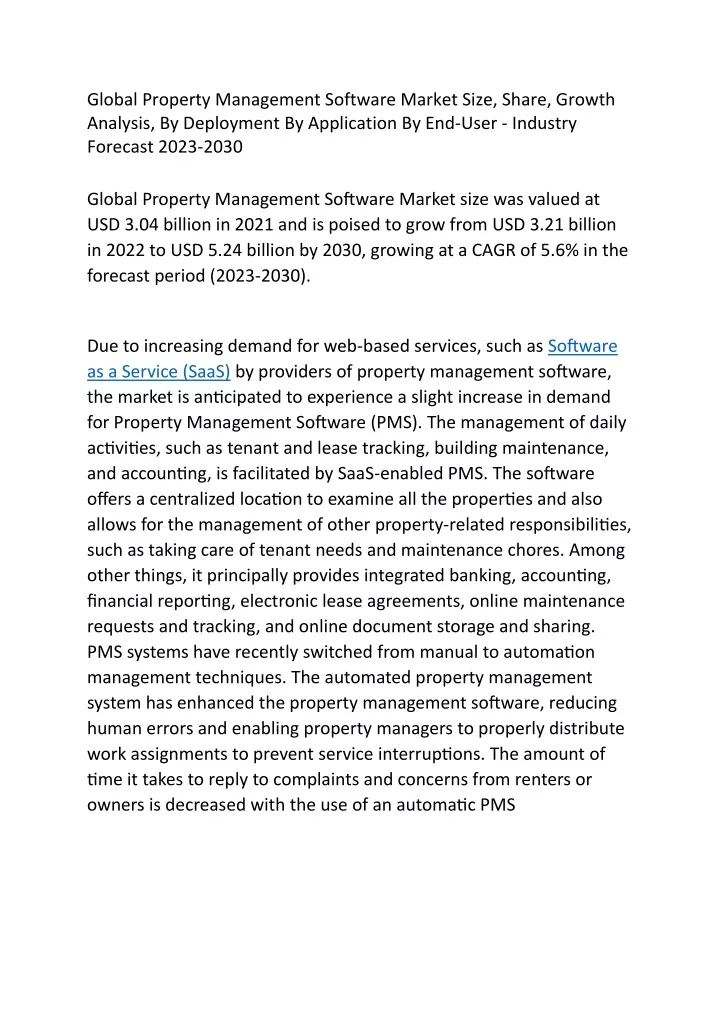 global property management software market size