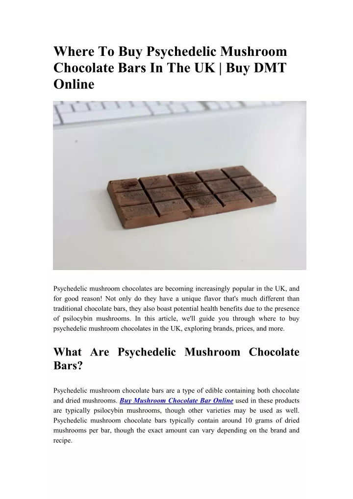 where to buy psychedelic mushroom chocolate bars