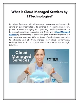 What is Cloud Managed Services by 33technologies