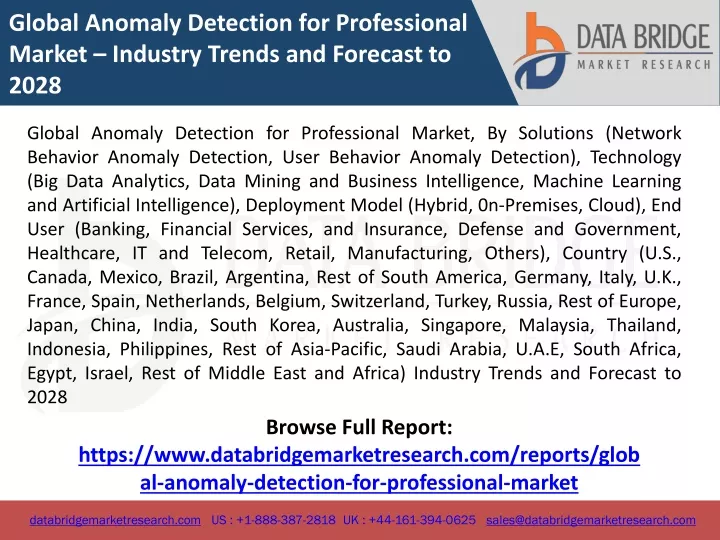 global anomaly detection for professional market