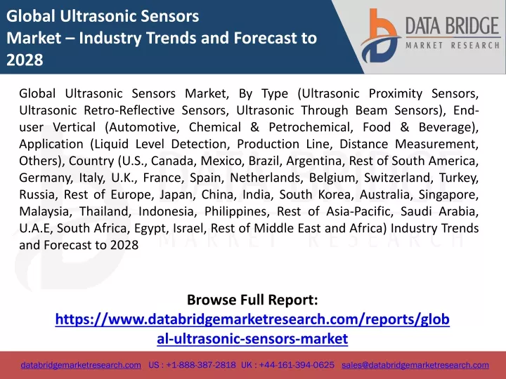 global ultrasonic sensors market industry trends