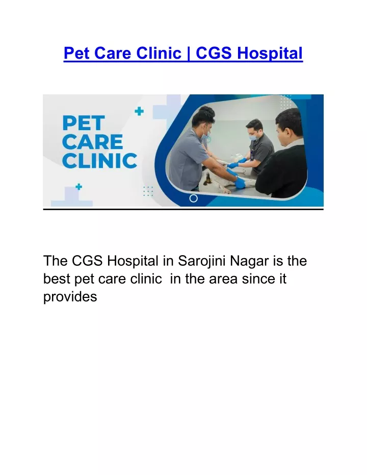 pet care clinic cgs hospital