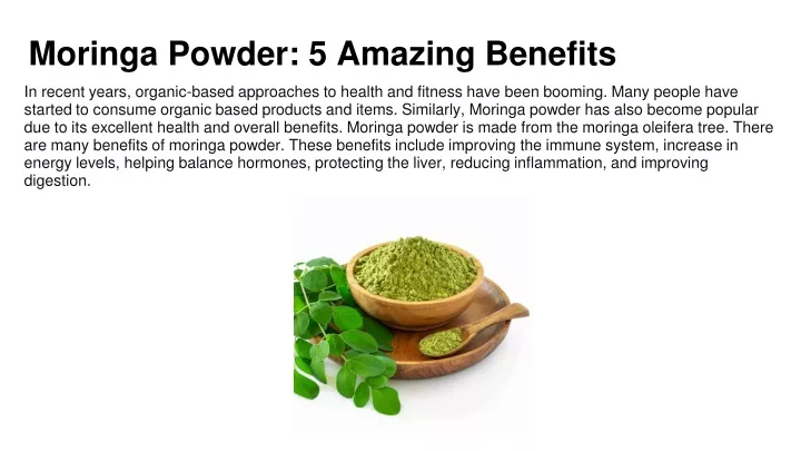 moringa powder 5 amazing benefits