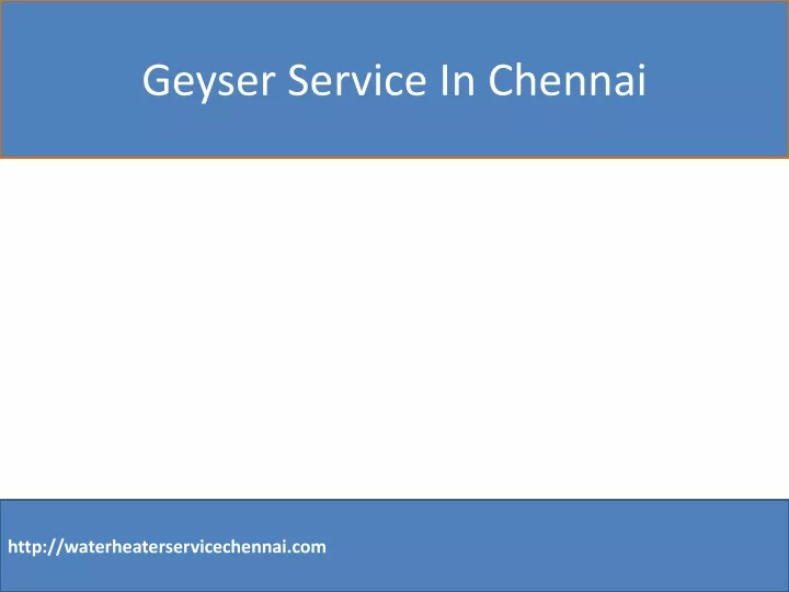 geyser service in chennai