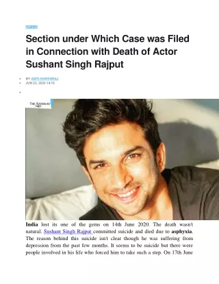 article section under which case was filed