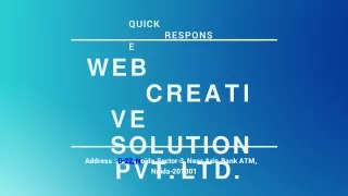 Web Creative Solution Pvt Ltd , Best Website and App Development Company