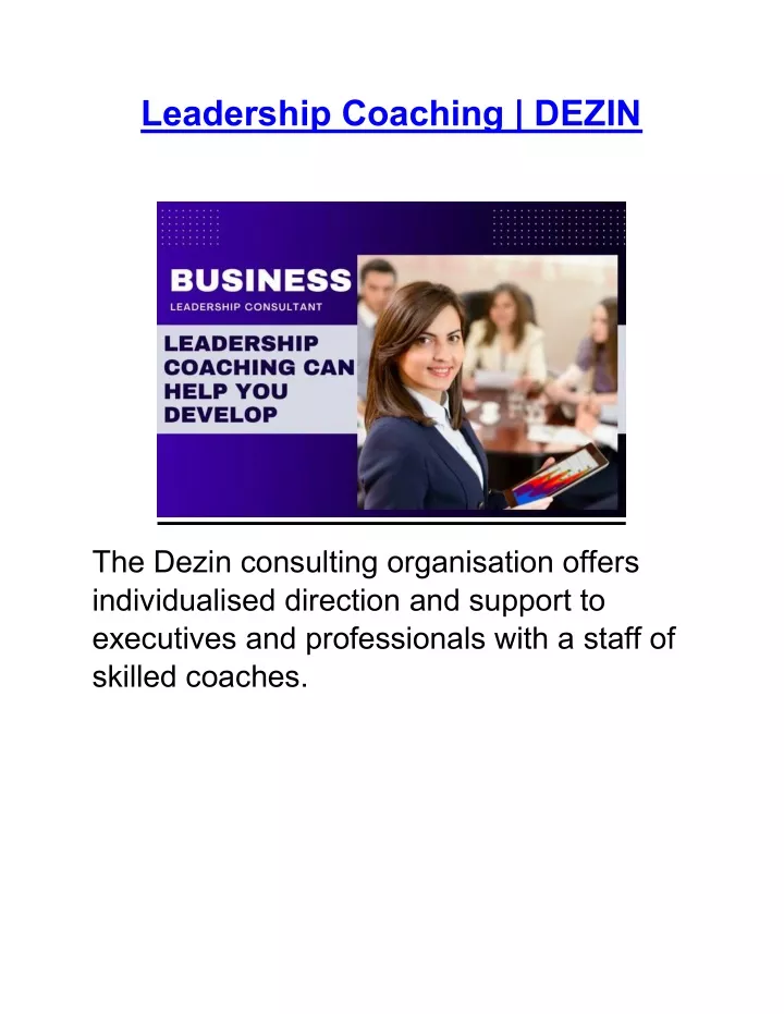 leadership coaching dezin