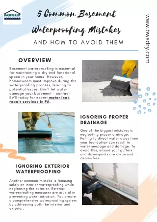5 Common Basement Waterproofing Mistakes and How to Avoid Them