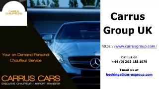 Chauffeur Company in London | Chauffeur London | CarrusGroup