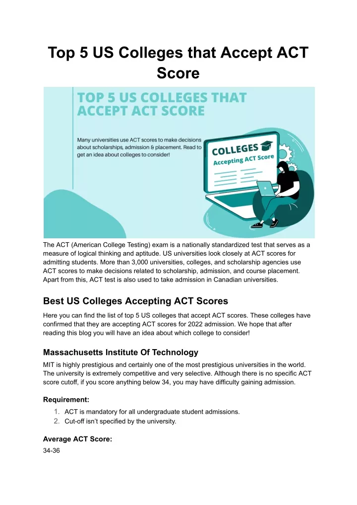 ppt-top-5-us-colleges-that-accept-act-score-powerpoint-presentation