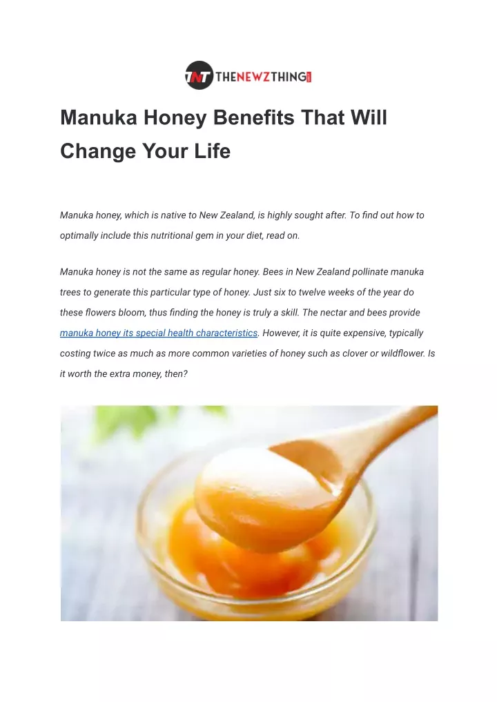 manuka honey benefits that will change your life