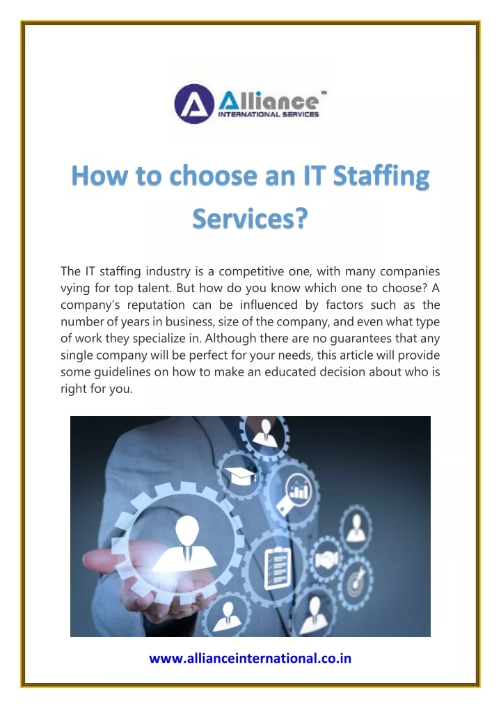 how to choose an it staffing services
