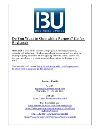 do you want to shop with a purpose