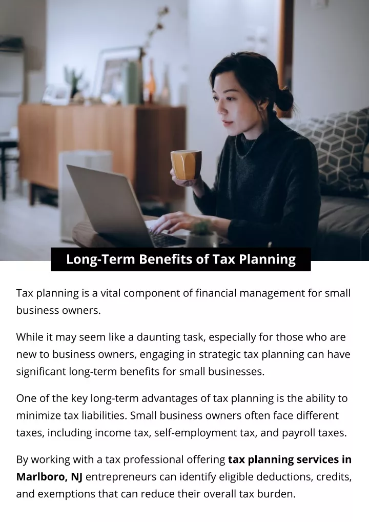 long term benefits of tax planning