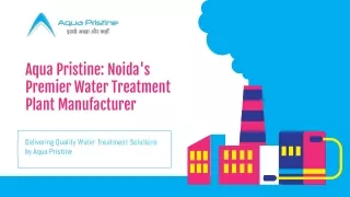 Best Water Treatment Plant Manufacturer in Noida, India - Aqua Pristine