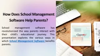 How Does School Management Software Help Parents