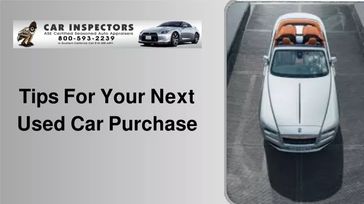 tips for your next used car purchase