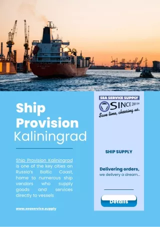 Ship Provision Kaliningrad