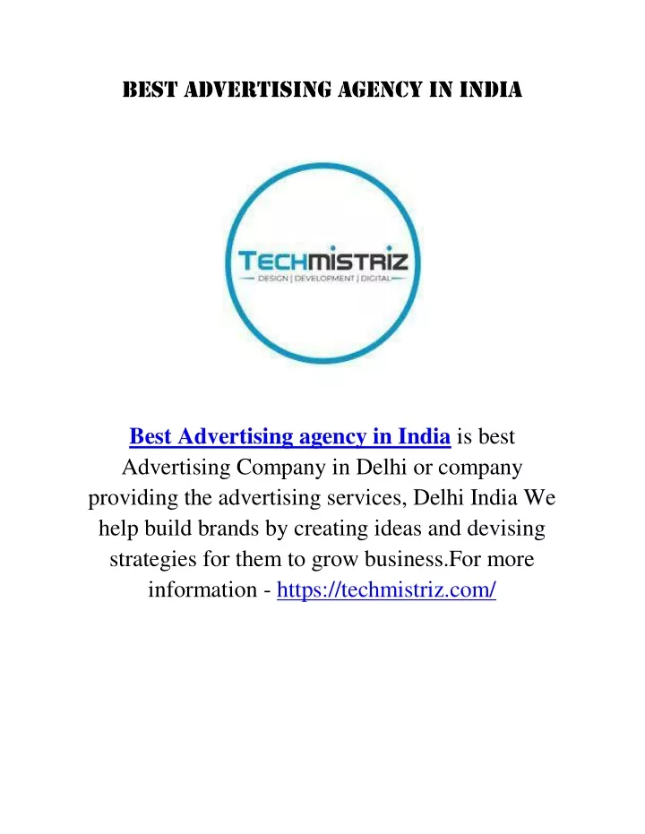 best advertising agency in india