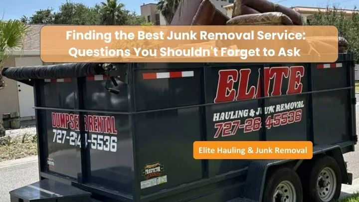 finding the best junk removal service questions