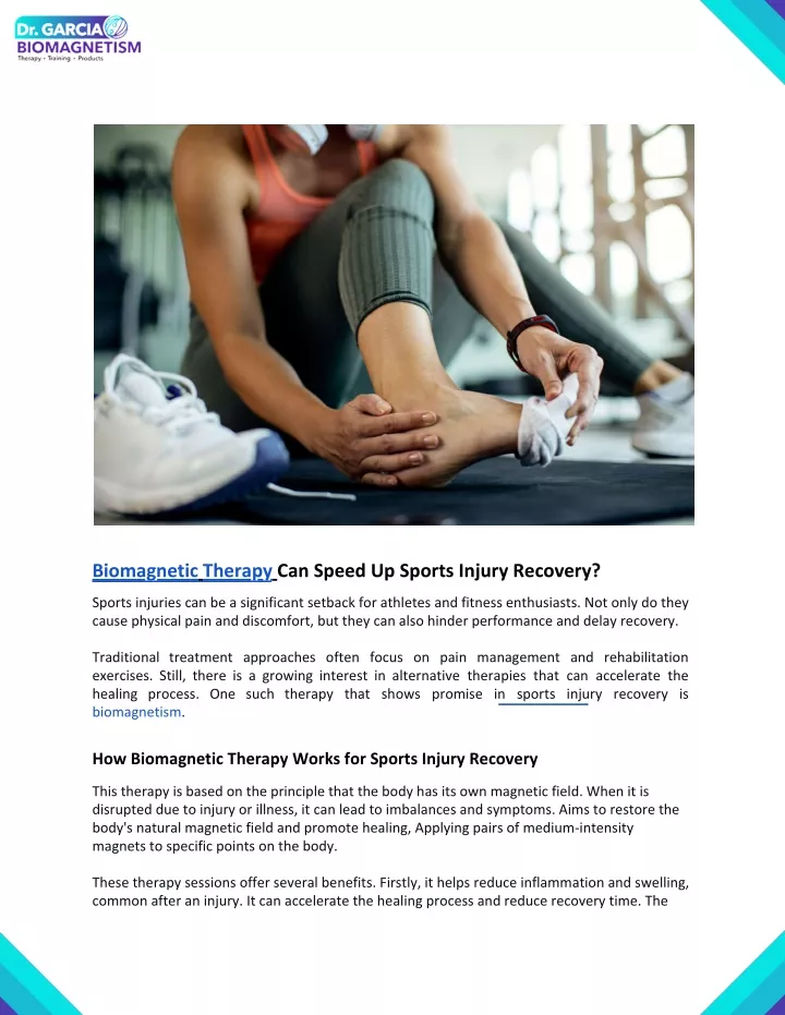 biomagnetic therapy can speed up sports injury