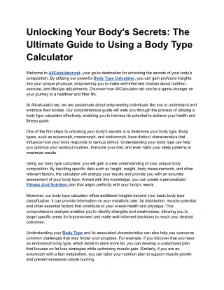 Unlocking Your Body's Secrets_ The Ultimate Guide to Using a Body Type Calculator