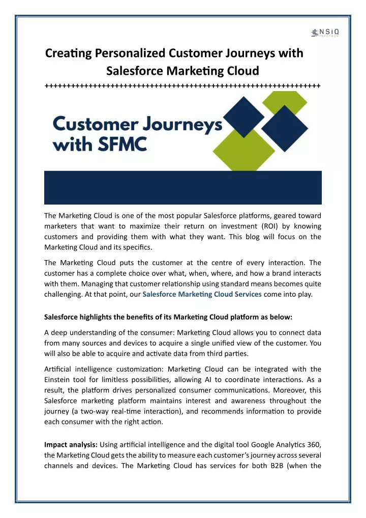 creating personalized customer journeys with