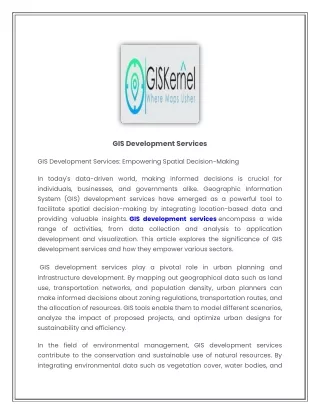 gis development services