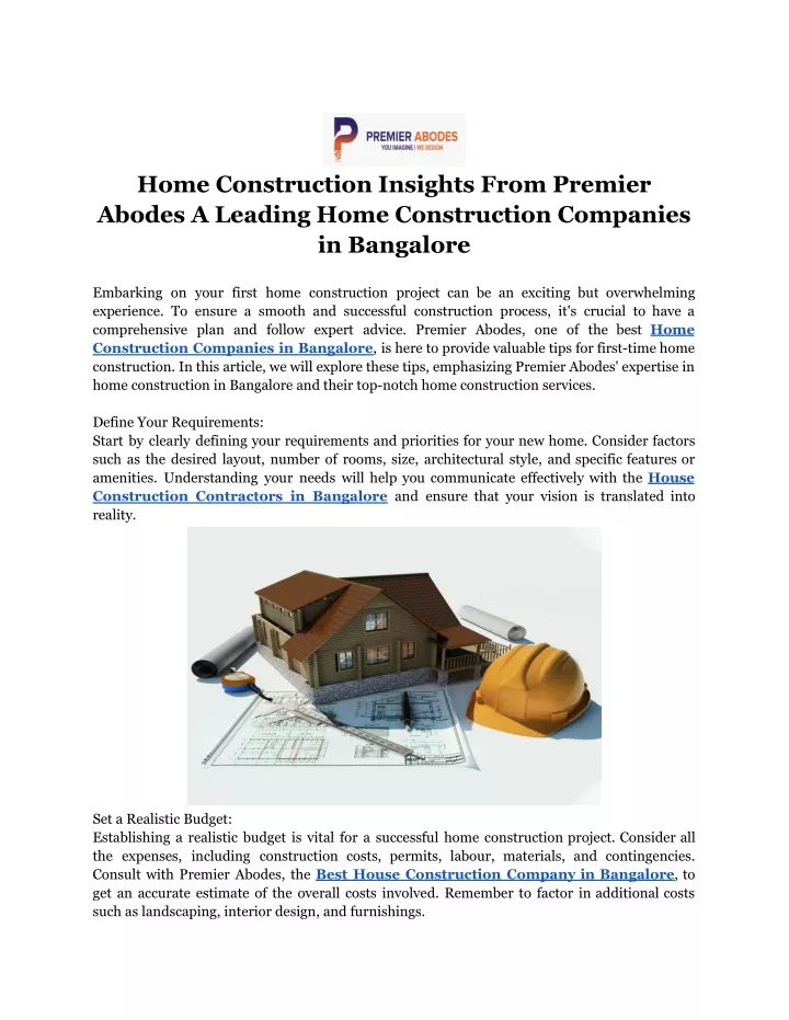 home construction insights from premier abodes