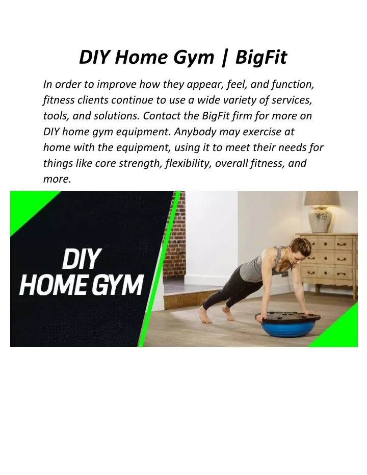 diy home gym bigfit
