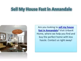 Sell My House Fast in Annandale