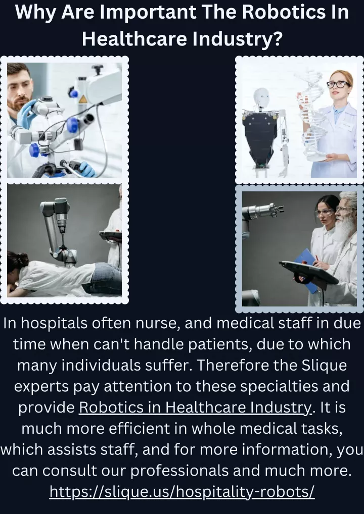 why are important the robotics in healthcare