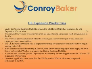 UK Expansion Worker Visa 2023