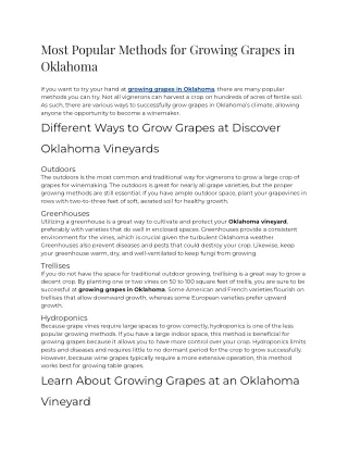 2023 - Most Popular Methods For Growing Grapes In Oklahoma (1)