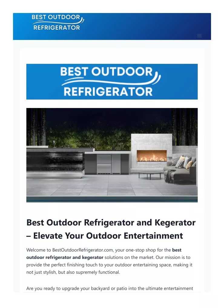 best outdoor refrigerator and kegerator elevate