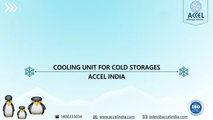 cooling unit for cold storages accel india