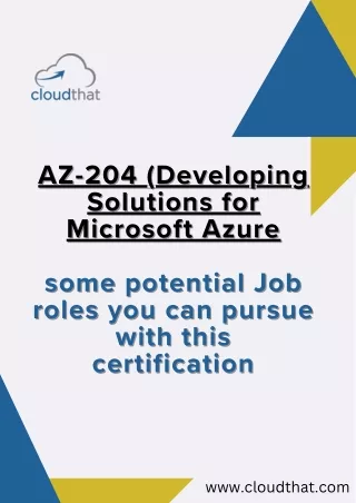 CloudThat | AZ-204 Developing Solutions for Microsoft Azure