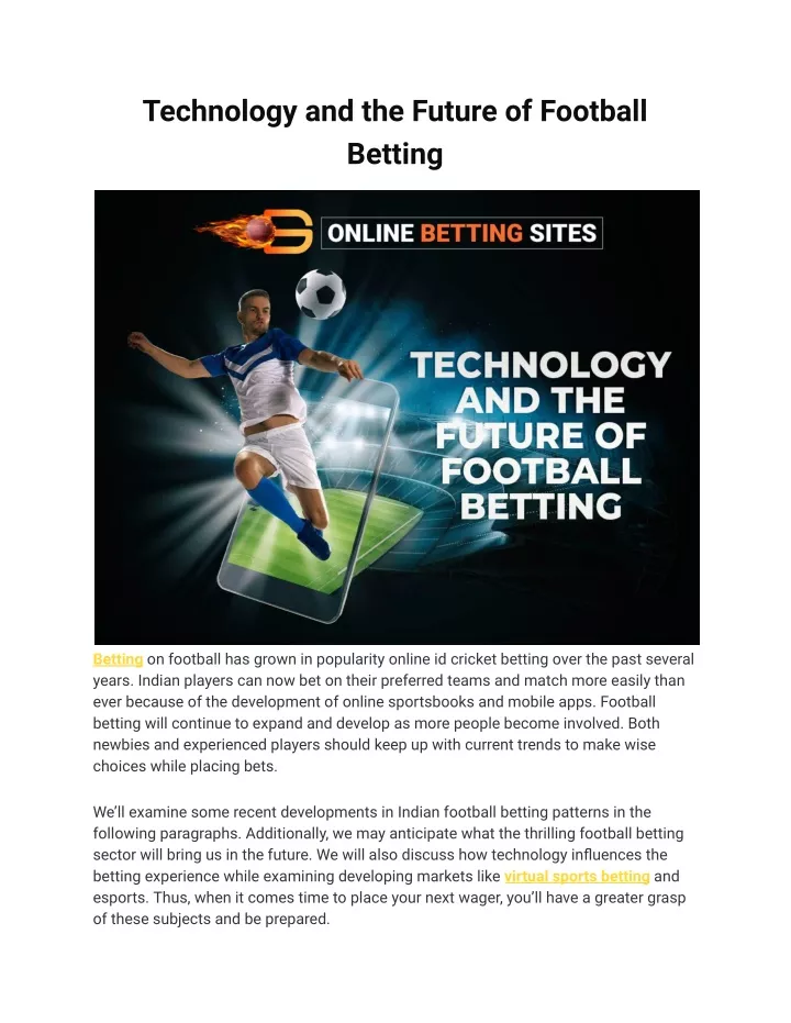 technology and the future of football betting