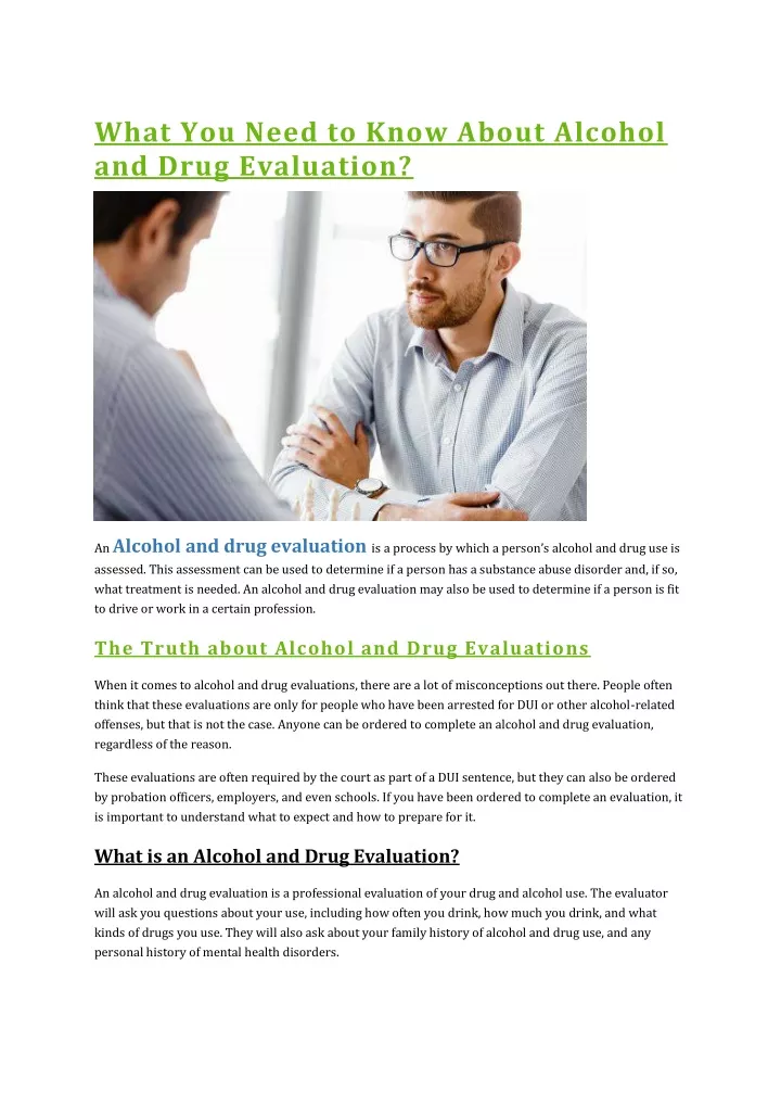 what you need to know about alcohol and drug